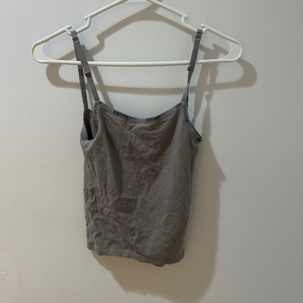 Skims charcoal gray tank